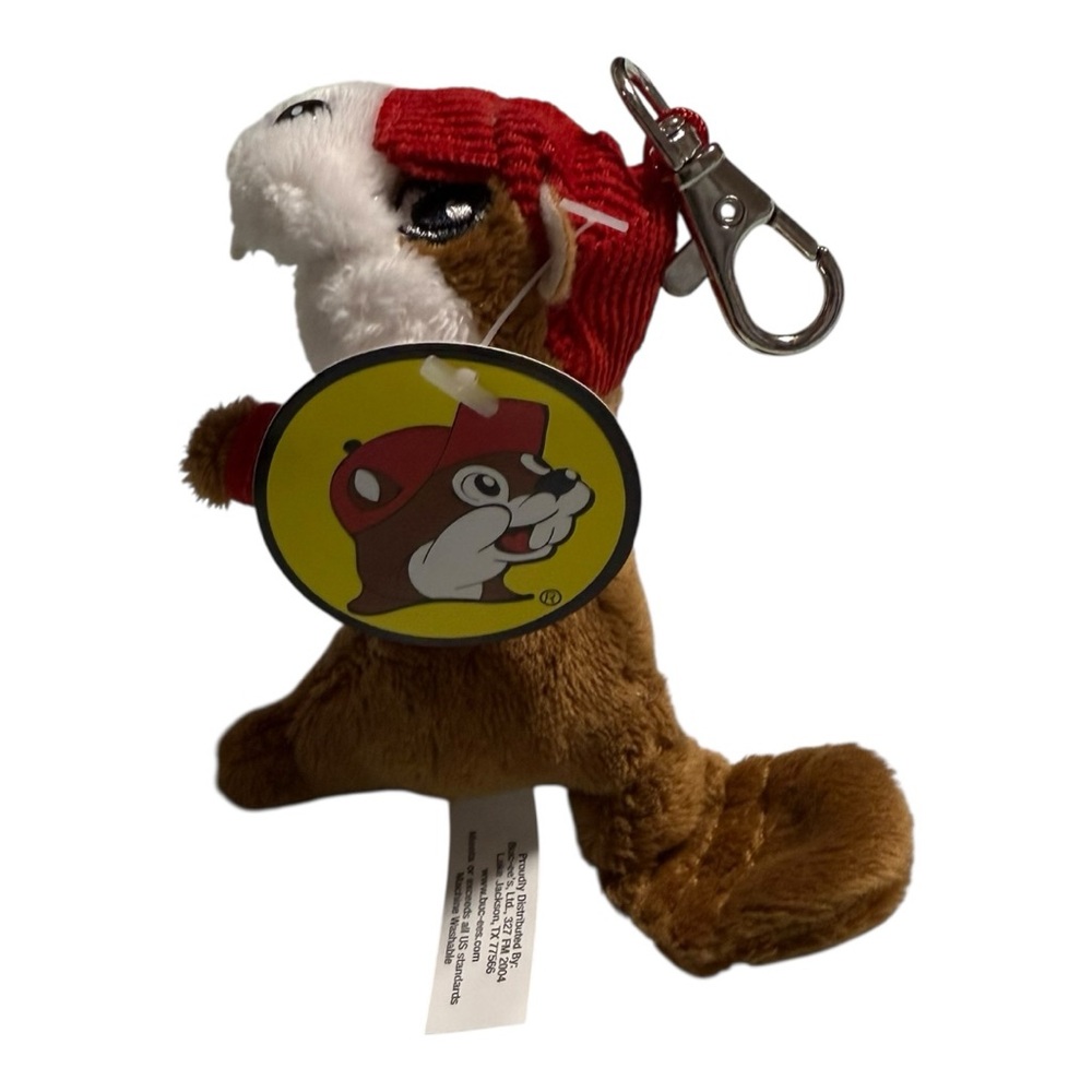 Buc-ee’s Beaver Plush Keychain Clip Mascot Stuffed Animal Toy NWT Bag Charm - Picture 4 of 7